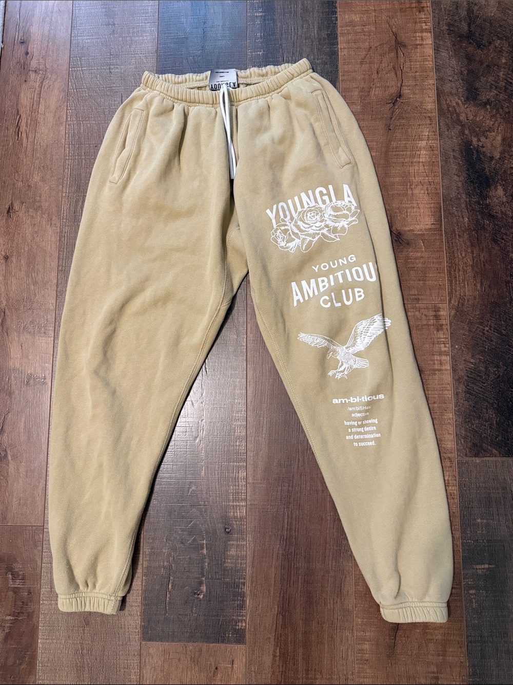 YoungLA Tan Graphic Ambitious Club Joggers‎